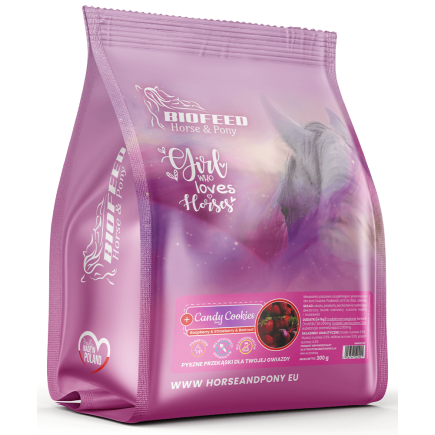 BIOFEED Horse & Pony Candy Cookies Raspberry & Strawberry with beetroot 300 g