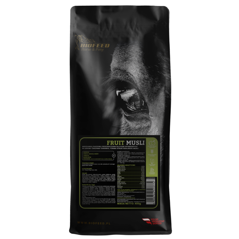 Próbka BIOFEED Horse & Pony Fruit Musli 400 g (stabilopack) Próbka BIOFEED Horse & Pony Fruit Musli 400 g (stabilopack)