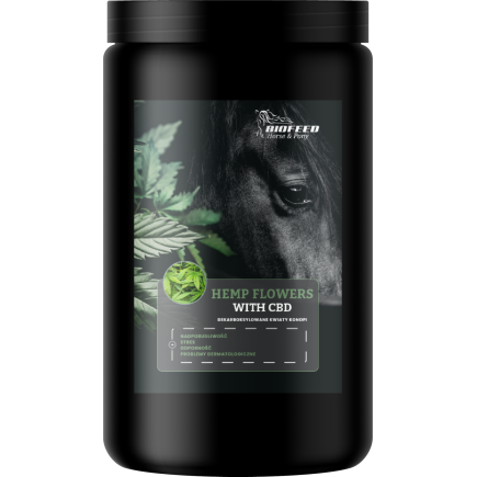 BIOFEED Horse & Pony Hemp Flowers with CBD 300 g (słoik PET)