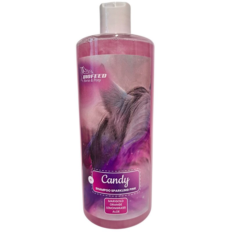 Różowy szampon BIOFEED Horse & Pony Candy Shampoo Sparkling Pink 500 ml Różowy szampon BIOFEED Horse & Pony Candy Shampoo Sparkling Pink 500 ml