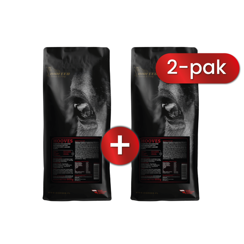 ZESTAW: BIOFEED Horse & Pony Hooves 2x 900 g (stabilopack) ZESTAW: BIOFEED Horse & Pony Hooves 2x 900 g (stabilopack)