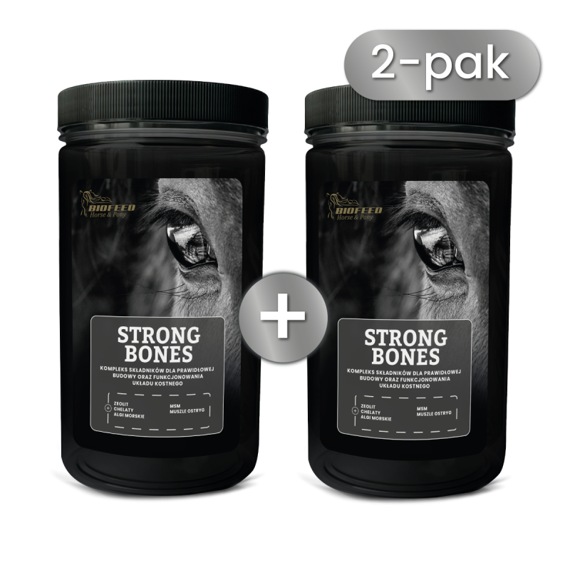 ZESTAW: BIOFEED Horse & Pony Strong Bones 2x 900 g (słoik PET) ZESTAW: BIOFEED Horse & Pony Strong Bones 2x 900 g (słoik PET)