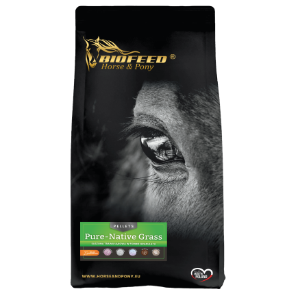 TRAWOKULKI DLA KONI PURE-NATIVE GRASS PELLET 25kg